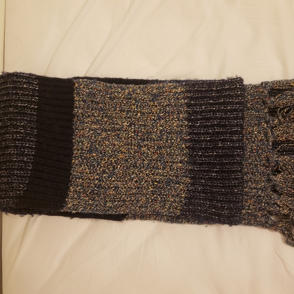 J crew tweed navy chunky scarf - Picture 2 of 6